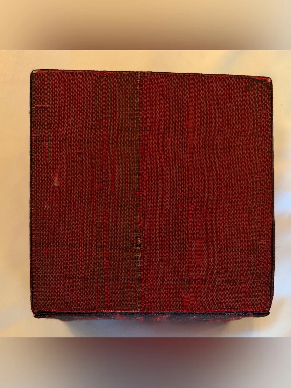 Vintage Red Beaded Jewelry Box Trinket Keepsake Box
